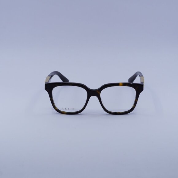 Gucci GG1192O 002 Eyeglasses Havana 49mm Square Frame - Picture 2 of 10